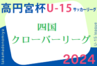 2024年度 高円宮杯 JFA U-15サッカーリーグ 四国クローバーリーグ    4/20結果速報！