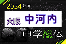 2024年度 大阪中学校サッカー選手権大会 中河内地区予選 例年6月開催！日程・組合せ募集中！