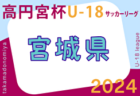 2024年度 高円宮杯JFA U-18 サッカーリーグ宮城 (Mリーグ)  4/20結果掲載！次回4/27,29！2部以下の入力お待ちしています