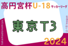 2024年度 高円宮杯JFA U-18 サッカーリーグ (東京) T2リーグ　4/6.7結果掲載！次節5/4.6