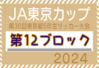 2024年度 JA東京カップ 第36回東京都5年生サッカー大会 中央大会 12/14～開催！各ブロック代表チーム・組合せ情報募集中！