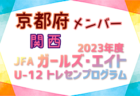 【滋賀県】参加メンバー掲載！2023 JFAガールズ･エイトU-12 関西 トレセンプログラム（3/2,3）