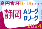 2024年度 高円宮杯U-18リーグ静岡 スルガカップA･Bリーグ   第1節  組み合わせ掲載！4/6開幕！