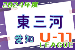 2024年度 東三河U-11リーグ（愛知）1部はラランジャ豊川、2部はリトルJセレソン、3部は豊川中部が優勝！最終結果掲載！
