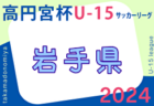 2024年度 高円宮杯JFA U-15サッカーリーグ岩手  4/20,21判明分結果掲載！入力ありがとうございます！次回日程募集