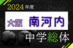2024年度 大阪中学校サッカー選手権大会 南河内地区予選 優勝は葛城中学校！