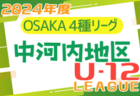 2024年度 4種リーグU-12（全日リーグ）南河内地区予選 （大阪）優勝はマドリディスモ！中央大会出場3チーム決定