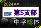 2024年度 第63回 東京中学総体（第6支部）例年7月開催！日程・組合せ募集中！