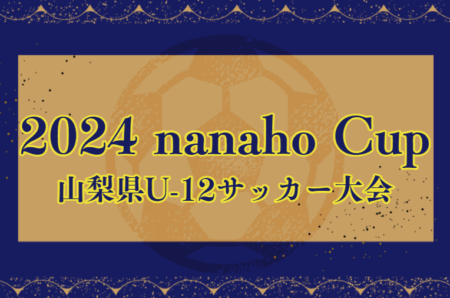 2024 nanaho Cup 山梨県U-12サッカー大会（第48回関東大会山梨県予選）予選リーグ 5/12結果速報！情報をお待ちしています！