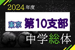 2024年度 第63回 東京中学総体（第10支部）都大会出場4チーム決定