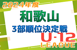 2024年度 和歌山県U-12ホップリーグ 3部順位決定戦　優勝は八幡台JSC！入替戦出場3チーム決定！　情報提供ありがとうございます！