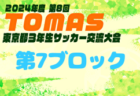 2024年度 第8回TOMAS東京都3年生サッカー交流大会 第16ブロック予選   結果募集