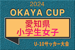 2024年度  OKAYA CUP/オカヤカップ 第42回愛知県小学生女子U-10サッカー大会 8/31開催、要項掲載！監督会議6/1