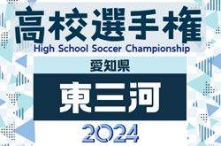 2024年度 第103回 全国高校サッカー選手権 愛知 東三河予選 代表決定戦  9/7 全結果掲載！県大会出場4チーム決定！情報提供ありがとうございます