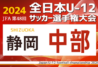 2024年度 第48回全日本U-12サッカー選手権 静岡県大会 東部予選  県大会出場はFERZA、エクセルシオール、VELUWE、ロプタ富士！情報ありがとうございます