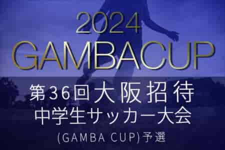 2024年度 第36回大阪中学生サッカー大会（GAMBA CUP）大阪府予選 中体連･その他登録の部 本戦出場チーム決定