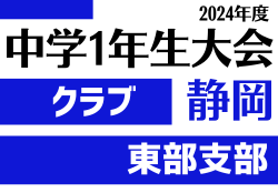 2024年度 第45回静岡県中学1年生大会クラブの部 東部支部予選   優勝はFC Fuji！県大会出場5チーム決定！