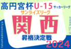 U-13サッカーリーグ2024関西ヤマトタケルリーグ 優勝は1部・ヴィッセル神戸、2部・FCフレスカ神戸！1部⇔2部入替戦12/7結果掲載！SCインテルナシオナルジャパンが来季1部昇格決定！