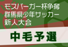 2024年度 モスバーガー杯争奪 第33回群馬県少年サッカー新人大会 中毛予選 県大会出場20チーム決定！結果情報お待ちしています