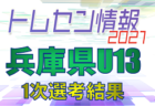 【メンバー】2021年度 兵庫県トレセンU-14 1次選考結果掲載！情報ありがとうございます