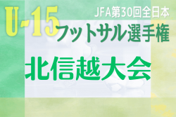 2024年度JFA第30回全日本U-15フットサル選手権大会 北信越大会（新潟開催）優勝は長岡 JYFC VENTO、水橋FC！