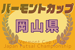 2025年度バーモントカップ第35回全日本少年フットサル大会岡山県大会  例年5月開催！日程・組合せ募集中