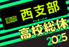 2025年度高校総体 東京予選 中支部予選 支部代表10校決定！