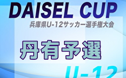 2025年度DAISEL CUP 第58回兵庫県U-12サッカー選手権大会 丹有予選 予選リーグ4/27判明分結果掲載！決勝トーナメント5/4　引き続き未判明分の情報募集