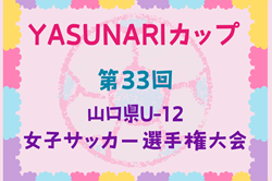 2024年度 YASUNARIカップ 第33回 山口県U-12女子サッカー選手権大会 2/8.9悪天候のため中止