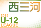 2025年度 西三河U-12リーグ（愛知）4/19,20結果更新！入力ありがとうございます！次回4/25,26