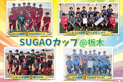 【優勝写真掲載】2024年度 SUGAOカップ U-12･U-11･U-9 (栃木県) U-12はSAKURA、U-11はがむしゃらと絹川、U-9はリフレが優勝！多くの情報ありがとうございます！