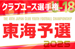 2025年度 第49回日本クラブユースサッカー選手権U-18 東海予選  1次リーグ組み合わせ掲載！5/11開幕！
