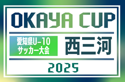 2025年度 OKAYA CUP/オカヤカップ 愛知県ユースU-10サッカー大会  西三河予選   予選リーグ結果更新中！B､F､G､Oブロック情報募集  代表決定トーナメント5/3,4開催！