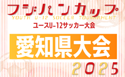 2025年度フジパンカップ ユースU-12サッカー大会 愛知県大会  東三河代表掲載！地区予選開催中　県大会は9/14,21開催予定