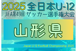 2025年度 JFA第49回全日本U-12サッカー選手権大会 山形県大会 10/12～11/2開催！組合せ募集中