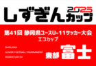 2025年度 しずぎんカップ第41回静岡県ユースU-11サッカー大会  中西部大会   地区予選11月？～  2026/1月開催予定  組み合わせ･日程募集中