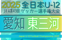 2025年度 第49回 JFA全日本U-12サッカー選手権 愛知 東三河予選  例年9,10月開催  組み合わせ・日程情報募集！
