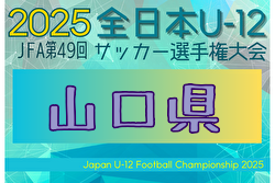 2025年度 第49回JFA全日本 U-12 サッカー選手権大会 山口県大会 例年11月開催！日程・組合せ募集中