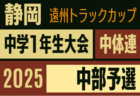 2025年度 第46回静岡県中学1年生サッカー大会 中体連 中西部予選   組み合わせ・日程募集