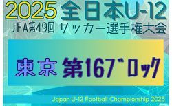 2025年度 JFA第49回全日本U-12サッカー選手権大会 東京大会第16ブロック 9/20～10/26開催！組合せ募集中