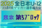 2025年度 JFA第49回全日本U-12サッカー選手権大会 東京大会第6ブロック 例年9月開催！日程・組合せ募集中