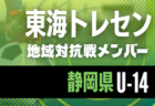 【静岡県トレセンU-13】2025年度 東海トレセンU-13･U-14地域対抗戦   参加メンバー掲載！情報ありがとうございます！