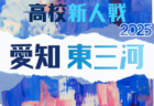 2025年度 愛知県高校新人体育大会 サッカー競技 新人戦 名南支部予選 例年1月開催 組み合わせ・日程募集!