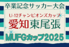 2025年度 AIFA卒業記念 MUFGカップ愛知  西尾張代表決定戦   例年1月開催  組み合わせ･日程募集！