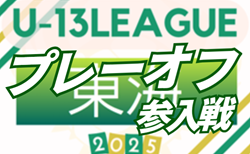 2025年度 東海U-13リーグ2026参入プレーオフ 岐阜県出場チーム掲載! 例年2月開催 組み合わせ・日程募集