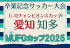 2025年度 AIFA卒業記念 MUFGカップ愛知  西三河代表決定戦  例年12,1月開催  組み合わせ・日程募集!