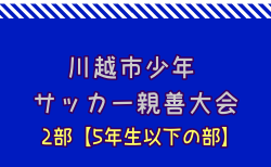 2025年度 第47回J:COM東上・川越杯争奪川越市少年サッカー親善大会2部【5年生以下の部】(埼玉県)  予選リーグ1/25結果掲載！決勝トーナメント2/7　組合せ掲載