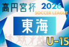 2026年度 高円宮杯 JFA U-15サッカーリーグ静岡 TOP・1・2・3部 例年2月開幕 組み合わせ募集!
