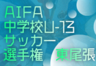 2025年度 愛知県U-13中学校サッカー選手権 西尾張予選   例年1月開催   地区予選（一宮、尾北、海部、稲沢）情報も募集