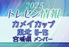 【メンバー】セイホクカップ2025 東北U-15女子サッカー選抜大会(11/8,9) 宮城県選抜メンバー